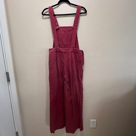 Forever 21 Dark Red Maroon Denim Overalls Size Medium Jeans Fall Size Medium - Picture 8 of 8